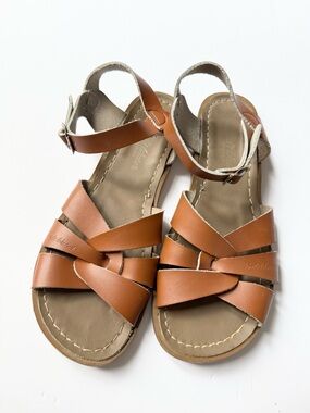 Salt Water Sandals by Hoy Tan Leather Strappy Women's Sandals